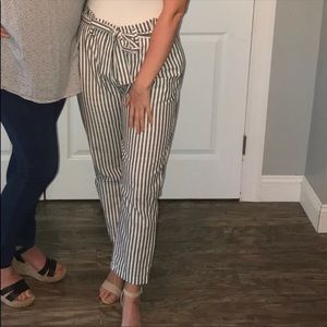 Paper bag waist cute pants